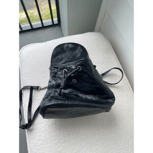 Zara black detailed backpack Quilted design